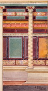 Style architectural fresque dans le cubiculum, Maison des Noces d