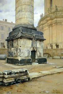 Colonne Trajane à Rome, par Luigi Bazzani (1836-1927) - Luigi Bazzani