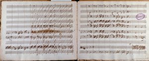 Double page, signée par l