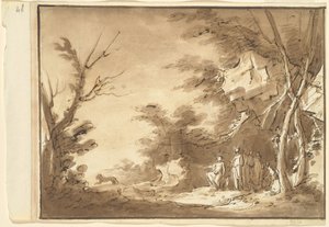 Diane et ses compagnes dans un paysage