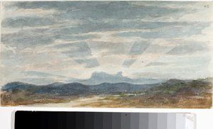 Paysage, effets de lumière (aquarelle, avant 1825) - Luigi Garibbo