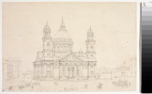 Vue de la Basilique Santa Maria Assunta di Carignano à Gênes - Luigi Garibbo