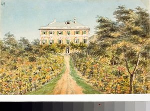 Vue du casino Lagomarsino sur la côte de Rivarolo, près de Gênes