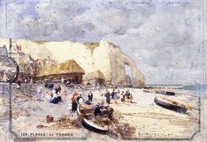 La plage à Étretat