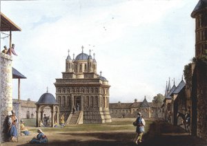 Église et couvent de Sainte Marie, Turquie. Dans « Vues des dominions ottomans, en Europe, en Asie, et de certaines îles méditerranéennes » d