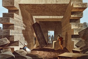 Intérieur du Temple de Jupiter Ammon en Libye