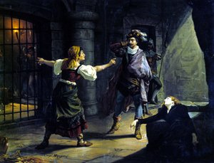 Le Trouvère par Giuseppe Verdi (1813-1901). Chromolithographie de Luigi Morgari