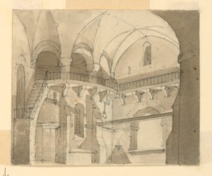 Décor de scène, intérieur de prison