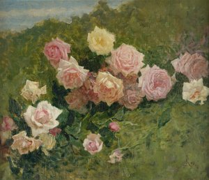 Étude de roses (huile sur toile)