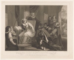 La reine Elizabeth reçoit la nouvelle de la mort de la reine Marie - Luigi Schiavonetti