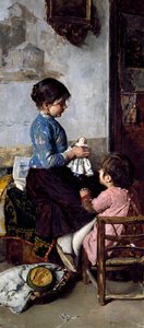 Jours heureux, peinture de Luigi Serena (1855-1911)