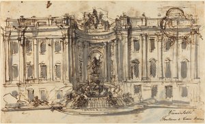 Proposition pour la fontaine de Trevi - Luigi Vanvitelli