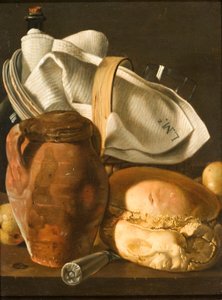 Nature morte avec pain, cruche et serviette, après vers 1830 - Luis Egidio Melendez