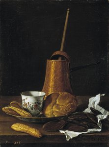 Nature morte avec chocolat et pâtisseries, 1770