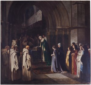 La reine Isabelle la Catholique à la chartreuse de Miraflores - Luis Alvarez Catalá
