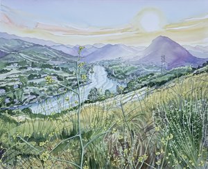 Lever du soleil dans la vallée de la rivière - Luisa Millicent