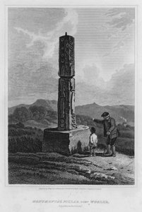 Colonne monumentale, près de Wooler, Northumberland (gravure)
