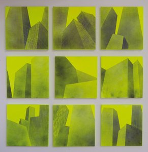 Constructed Series I - IX, , 2014 (acrylique sur toile)