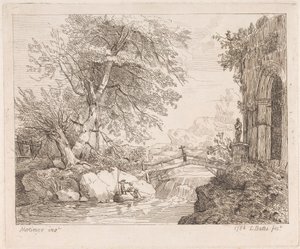 Paysage avec ruines classiques - Lydia Bates