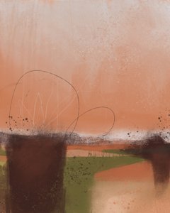 Horizon abstrait et chaleureux