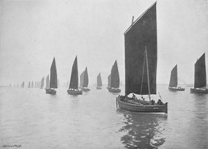 Bateaux de harengs au large du Tyne, vers 1896