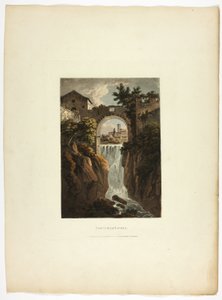 Cascade de Tivoli, planche trente-neuf des Ruines de Rome - M. Dubourg
