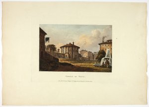 Temple de Vesta, plaque dix-neuf des ruines de Rome