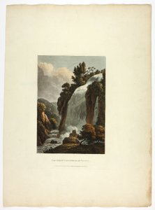 La Grande Cascatella de Tivoli, planche treize des Ruines de Rome - M. Dubourg