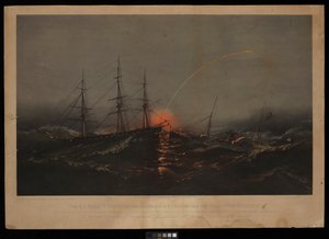 La frégate américaine Sabine, sauvant un bataillon de marines américains du transport Governor. Le 2 novembre 1861 au large des côtes de la Caroline du Sud - M. F. H. De & Parsons Charles Haas