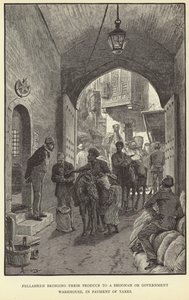Fellahs apportant leurs produits à un shoonah ou entrepôt gouvernemental - M. Schonberg