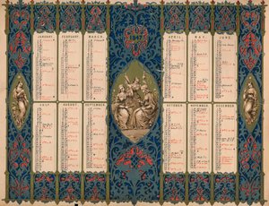 Calendrier avec jours de saints et anniversaires royaux, 1847 - M and N Hanhart