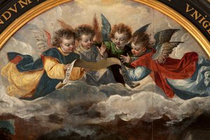 Adoration des mages, Triptyque, Panneau central, (détail)