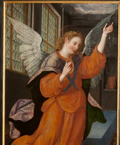 Adoration des Mages, Triptyque, Panneau gauche, partie arrière (détail)