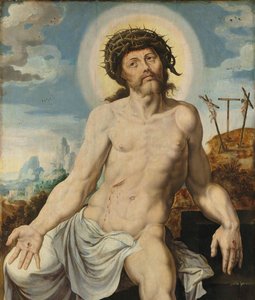 Christ en homme de douleurs - Maarten van Heemskerck (workshop of)