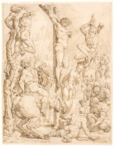 Christ sur la croix, entre les voleurs - Maarten van Heemskerck