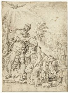 Baptême du Christ - Maarten van Heemskerck