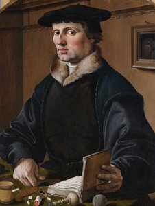 Allemand : Bildnis eines Kaufmanns (Pieter Bicker) Portrait de (peut-être) Pieter Gerritsz Bicker, pendentif de (peut-être) son épouse Anna Codde