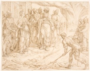 Tamar se faisant connaître - Maarten van Heemskerck