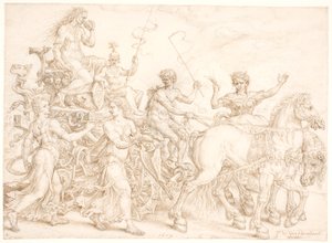 Char triomphal. Invidia (Envie) - Maarten van Heemskerck