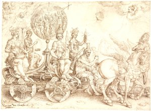 Char triomphal. Mundus (Le Monde). (Allégorie des quatre éléments)