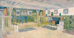 Salle de musique dans une maison à Crowborough, vers 1902 - Mackay Hugh Baillie Scott
