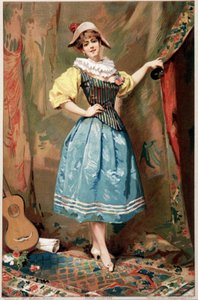 Le costume (Une femme avec une guitare), sd. 19e siècle