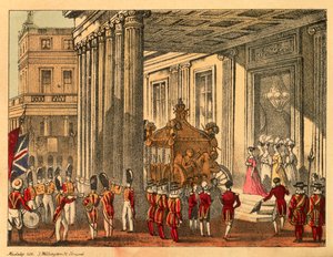 Sa Majesté quittant le palais de Buckingham