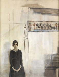 Autoportrait avec tenture égyptienne - Madeline Emily Green