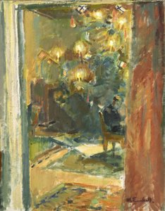Arbre de Noël dans le salon de Kilo Manor, début des années 1920