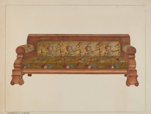 Fauteuil haut dossier, vers 1938