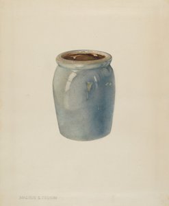 Pot de confiture en poterie, vers 1938 - Magnus S. Fossum
