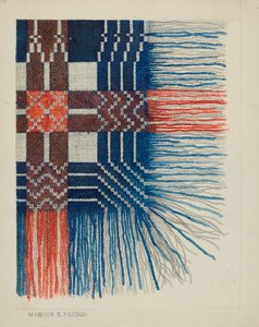 Détail de couverture tissée, vers 1937