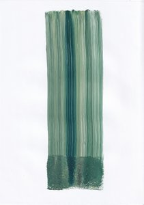 Abstraction aux touches de pinceau vertes - Maira Ribena