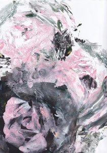 Abstrait dynamique rose et gris